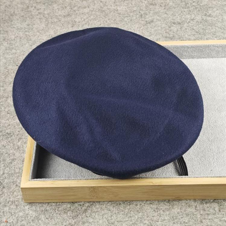 Imitation cashmere beret European and American style solid color bud hat casual fashion trend big head circumference men's hat small size women's hat