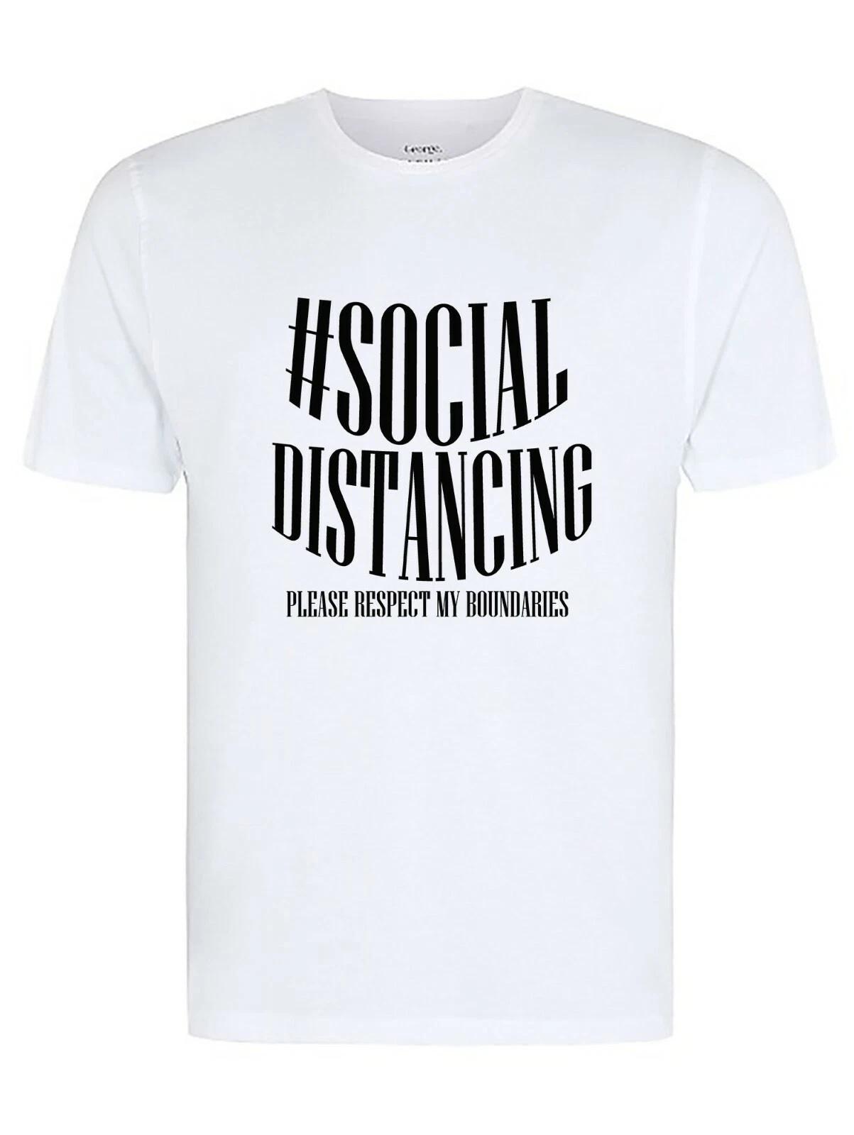 Social Distancing Awareness Unisex T-Shirt, Please Respect My Boundaries!!!!! M