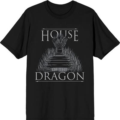 Hot Sale Dragon Throne Logo T-Shirt Short Sleeve Casual 100% Cotton O-Neck Summer Mens T Shirt Size S-3XL - Men's Summer Cott...