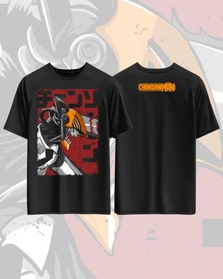 Chainsaw Man Anime Printed Pure Cotton Tshirt for Men and Women Casual Fashion Oversized Summer Anime Peripheral Clothing
