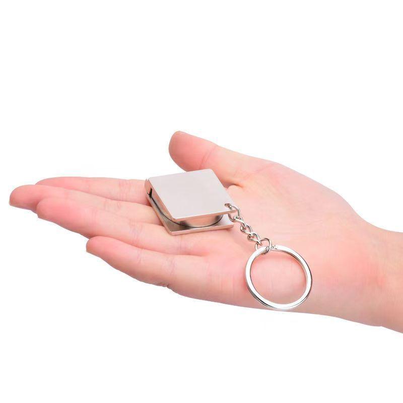 1.2m Retractable Tape Measure Keychain: Dual Scale Inch/Metric, Stylish, Portable Alloy Tool