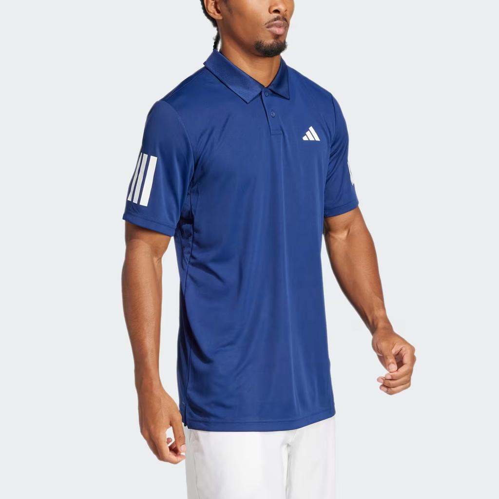 adidas Tennis3 Stripes Polo Shirt Men's Dark Blue JN9006