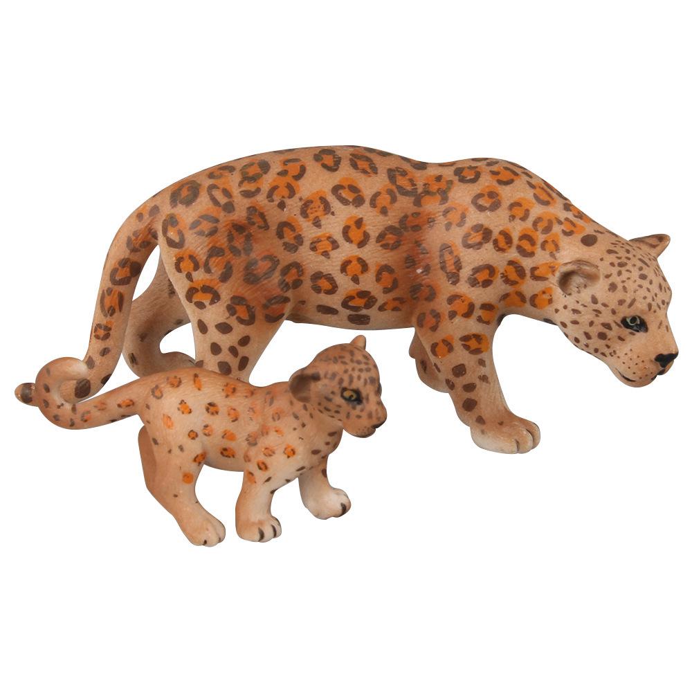 Plush Leopard & Jaguar Animal Model Toys