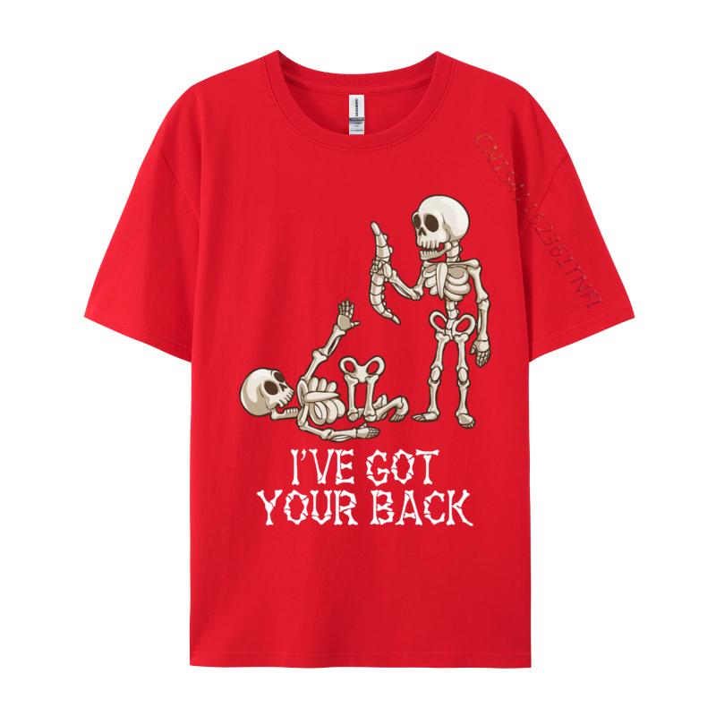 i ve got your back skeleton Cotton Fabric Men Customized T Shirt Casual Tops Tees New Arrival Gift Tee Shirt Wholesale