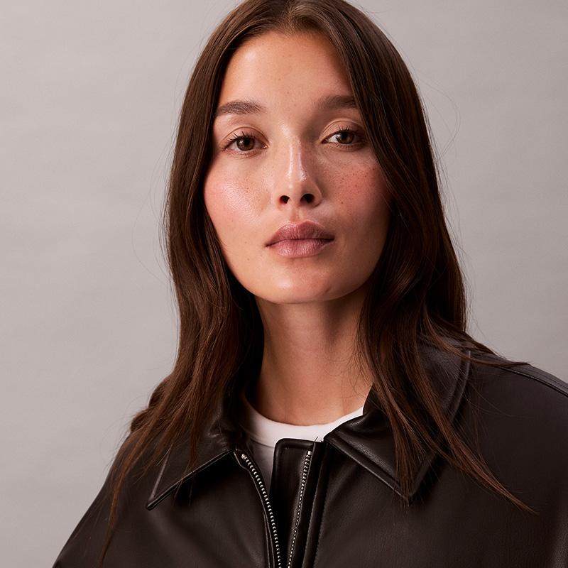 Calvin Klein Vintage Style Floral Peplum Ruffled Hem Cotton Jacket Women Jacket 47E507G