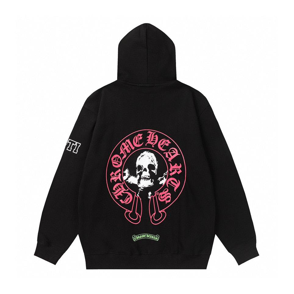 838 CHROME HEARTS 2025 Autumn and Winter New Plus Size Classic Style Logo Hooded Sweatshirt, Suitable for Couples To Wear