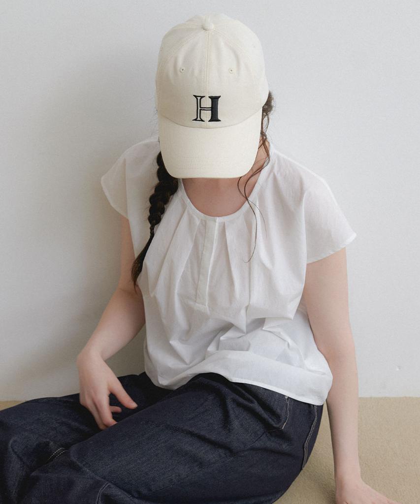 Hallen Signature H Logo Ball Cap (C081_Ivory)