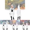 Bílý kostým Ducha pro děti s elegantními rukavicemi, ideální pro halloweenské oslavy