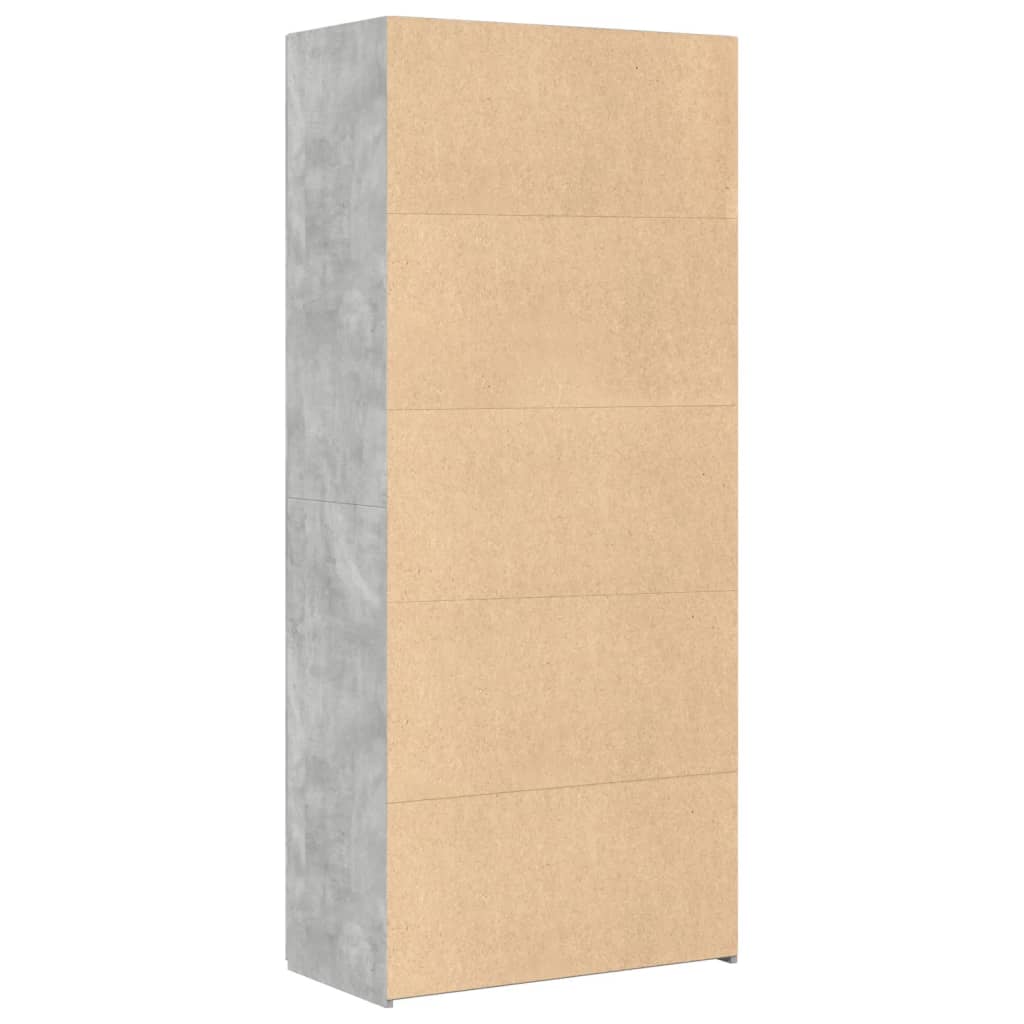 Highboard Concrete Grey 80 x 42.5 x 185 cm Particleboard