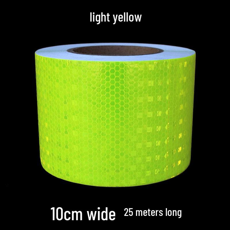 5cm Black Yellow Reflective Honeycomb Arrow Warning Tape Car Sticker