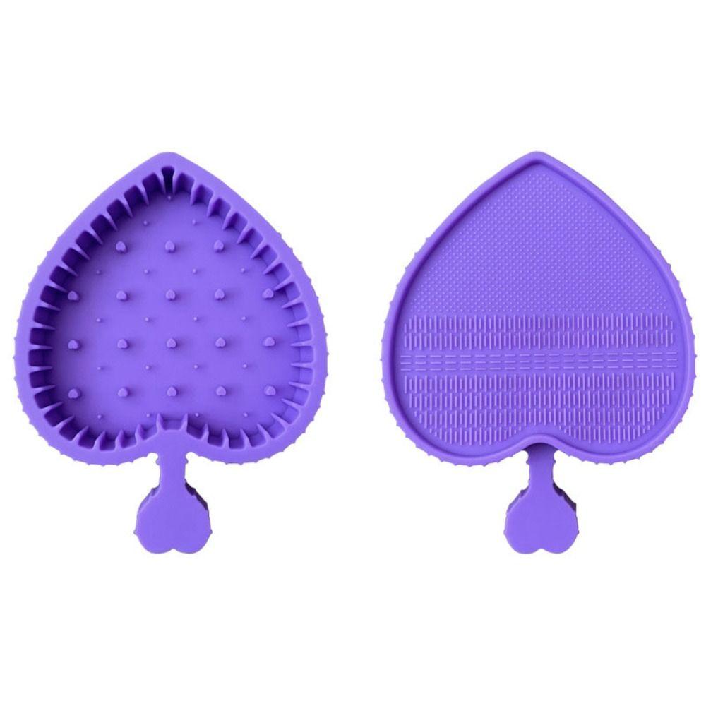 

Brush Cleaning Tool Makeup Brush Cleaner Powder Puff Cleaning Scrubber Board Women фіолетовий