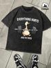 The Great Goose Striving For Fitness Washed Man Tee Loose Fashion TShirt Summer Cotton Short Sleeve Unisex AllMatch Clothing