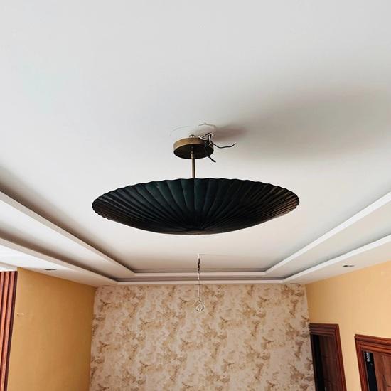 63.5 Cm Handcrafted Brass Sputnik Disc Chandelier Mid Century Modern Ceiling Light Home Decor