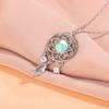 Fashion 925 Sterling Silver Dreamy Gradient Moonlight Dream Catcher Hollow Round Clavicle Chain Necklaces XL213