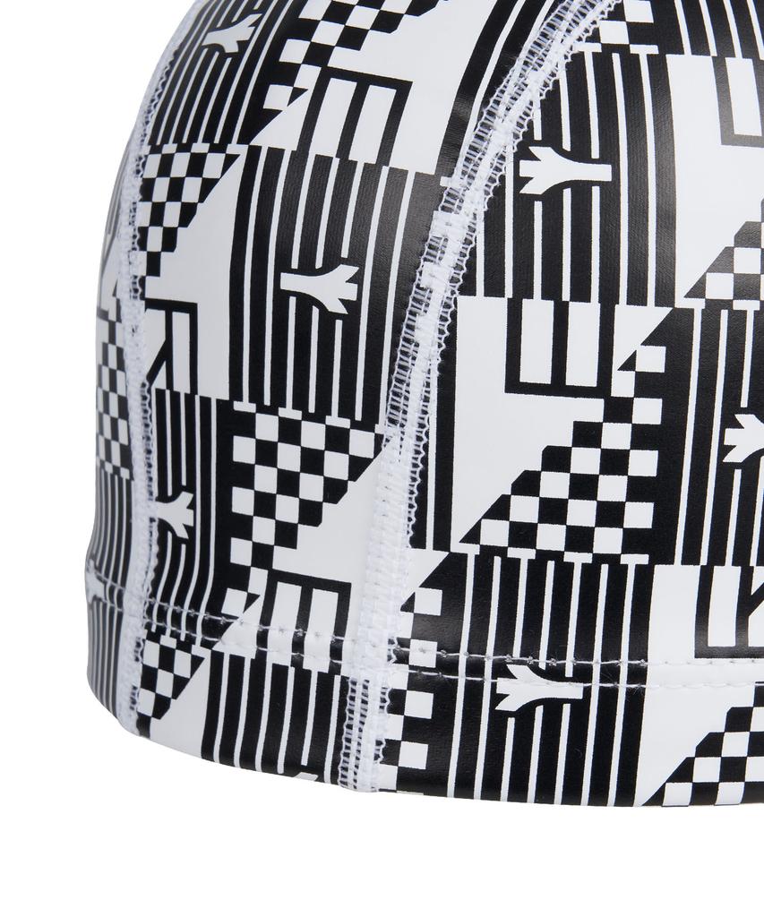 Lenomasuyeongbog Accessories Adult Diagonal Check Pu Swim Cap White Ro-Rc2E013-Wh