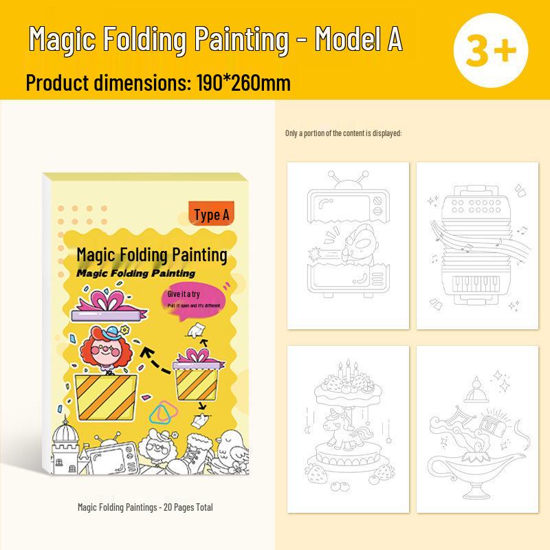 Children s DIY Magic Folding Tracing & Doodle Book: Eye-Friendly Educational Art Album