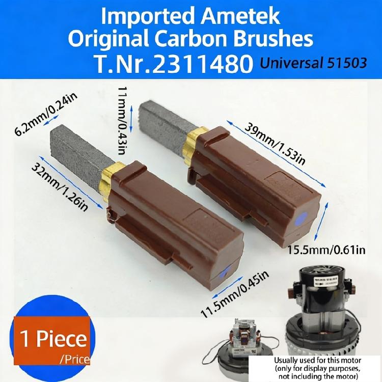 5PCS Carbon Brushes For Vacuum Cleaner Motor Fit Most Brands Sturdy Construction For Enhancing Performances