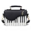 Fashionable Contrast Color Embroidery Piano Note Single Shoulder Bag Small Crossbody Handbag for Women Sweet Personalized Bag