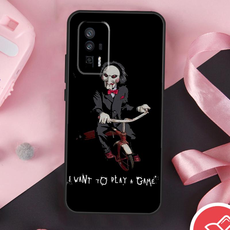 Saw Jigsaw Puppet Case For Xiaomi 13 14 Ultra 11T 12T 13T Pro 12 Lite POCO X6 Pro F5 M6 X5 X3 F3 M5s F6 Cover