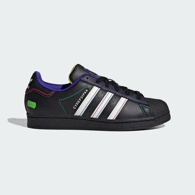 adidas KSENIASCHNAIDER Superstar Core juodi sportbačiai ORIGINALS Unisex IE0365 Core Black / Night Flash / Solar Green