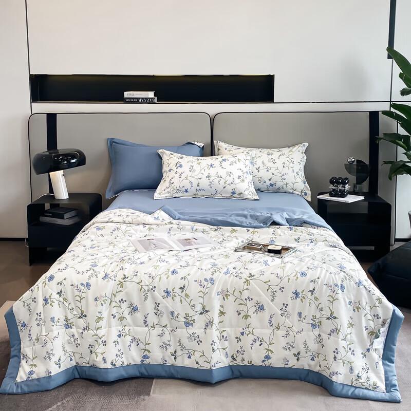 PLOVER Linen-Feel Washed Cotton Summer Quilt