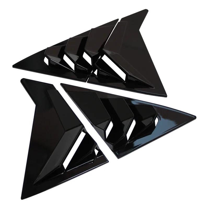 For Hyundai Elantra Avante Sedan 2011-2015 Car Rear Louver Window Side Shutter Cover Trim Sticker Vent Scoop ABS Carbon Fiber