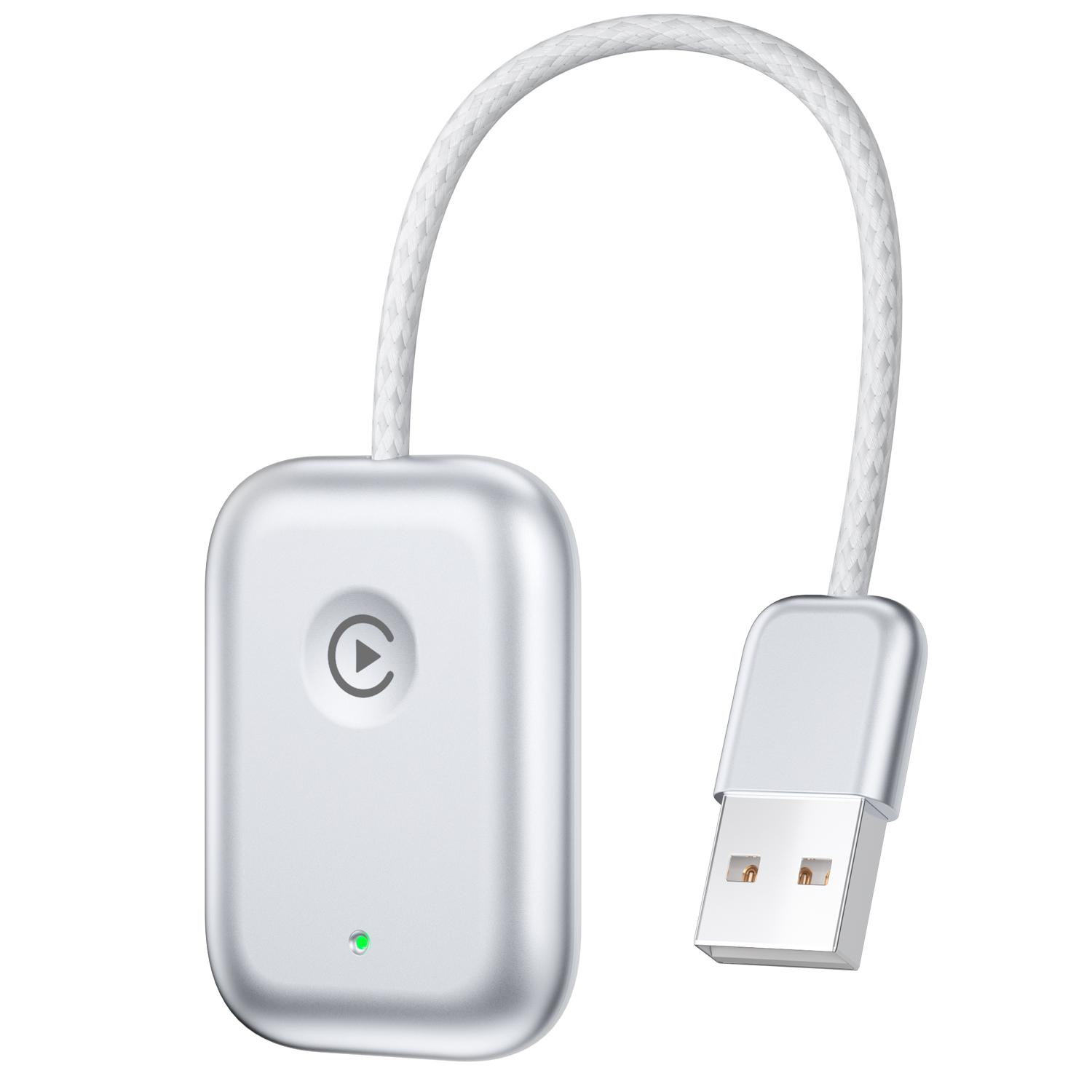 

643 Car Wireless CarPlay Adapter for iPhone Transform Wired to Wireless Silver