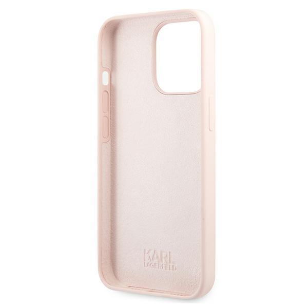 Karl Lagerfeld KLHCP13LSSKCI iPhone 13 Pro / 13 6.1" hardcase light pink Silicone Karl & Choupette