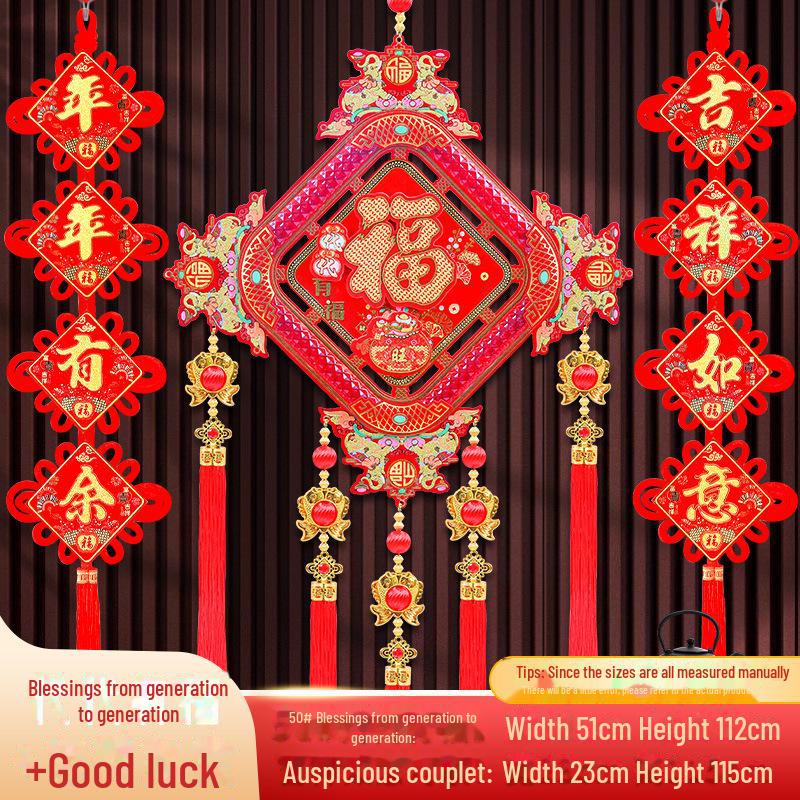 Decor de Anul Nou: Personaje Binecuvântare Luxoase & Pandantive Noroc pentru Casă & Hol de Intrare