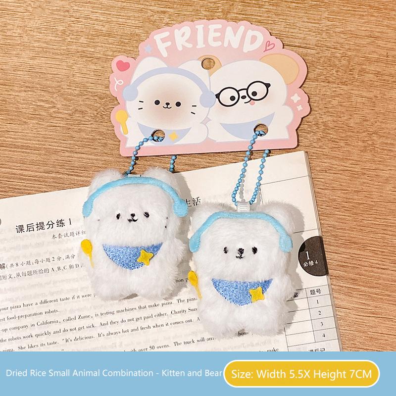 

Милый Плюшевый Брелок в виде Кота, Мультяшный Кот в Наушниках, Мягкая Набивная Кукла-Подвеска, Кольцо для Ключей от Машины, Декор для Рюкзака/Сумки, Детский Подарок