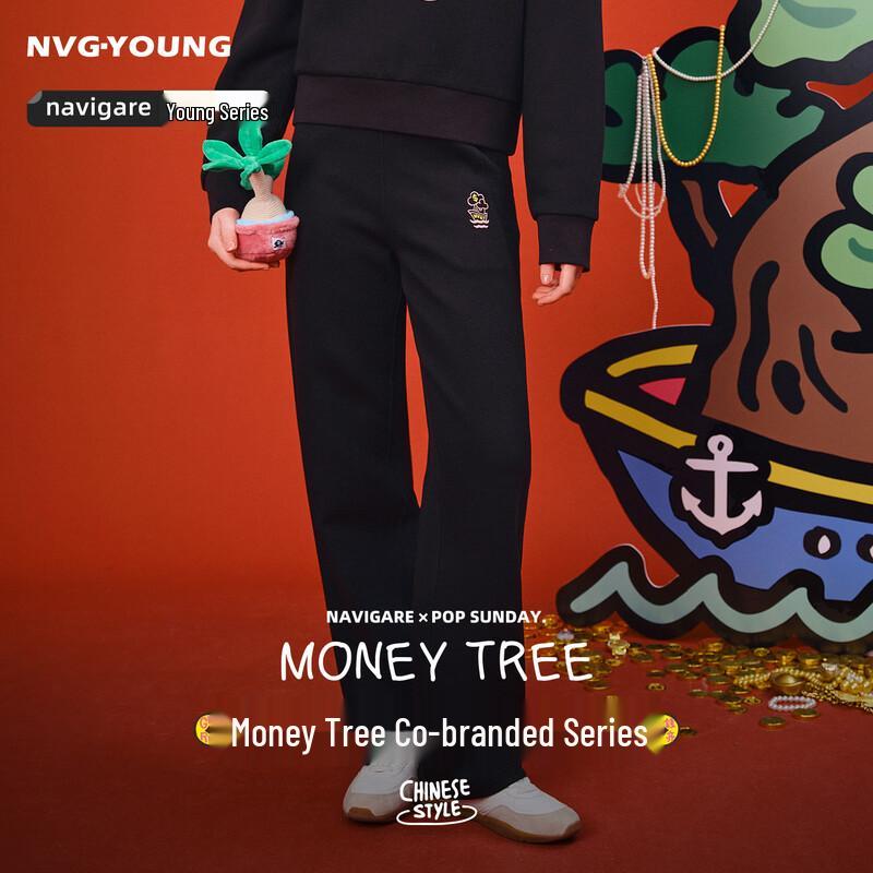 

NVG.YOUNG POPSUNDAY Money Tree Embroidered Casual Sweatpants S
