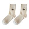Damen Herbst und Winter Niedliche Cartoon Bestickte Dackel Hund Mittelhohe Plüschsocken