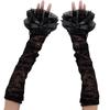 Punk Fingerless Gloves Lace Wrist Gloves Bride Wrist Warmer Gloves for Halloween Masquerades Proms Gloves