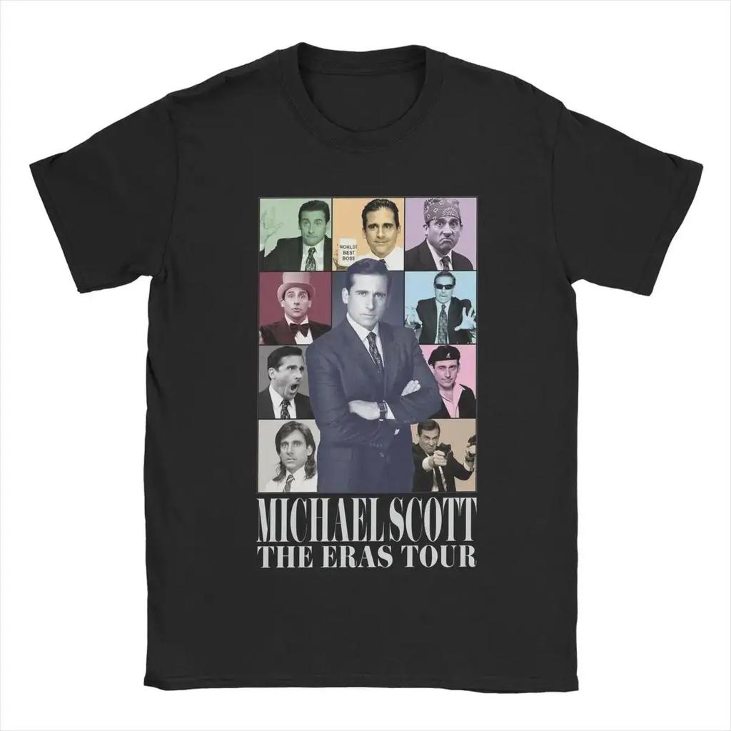Michael Scott The Eras Tour Women T Shirts The Office Funny Tees Short Sleeve Crew Neck T-Shirt Cotton Adult Clothing