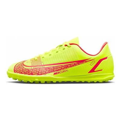 Mercurial Vapor 14 AG Round Toe Lace-Up Durable Low-Top Soccer Shoes Kids Soccer Shoes Fluorescent-Yellow CV0945-760