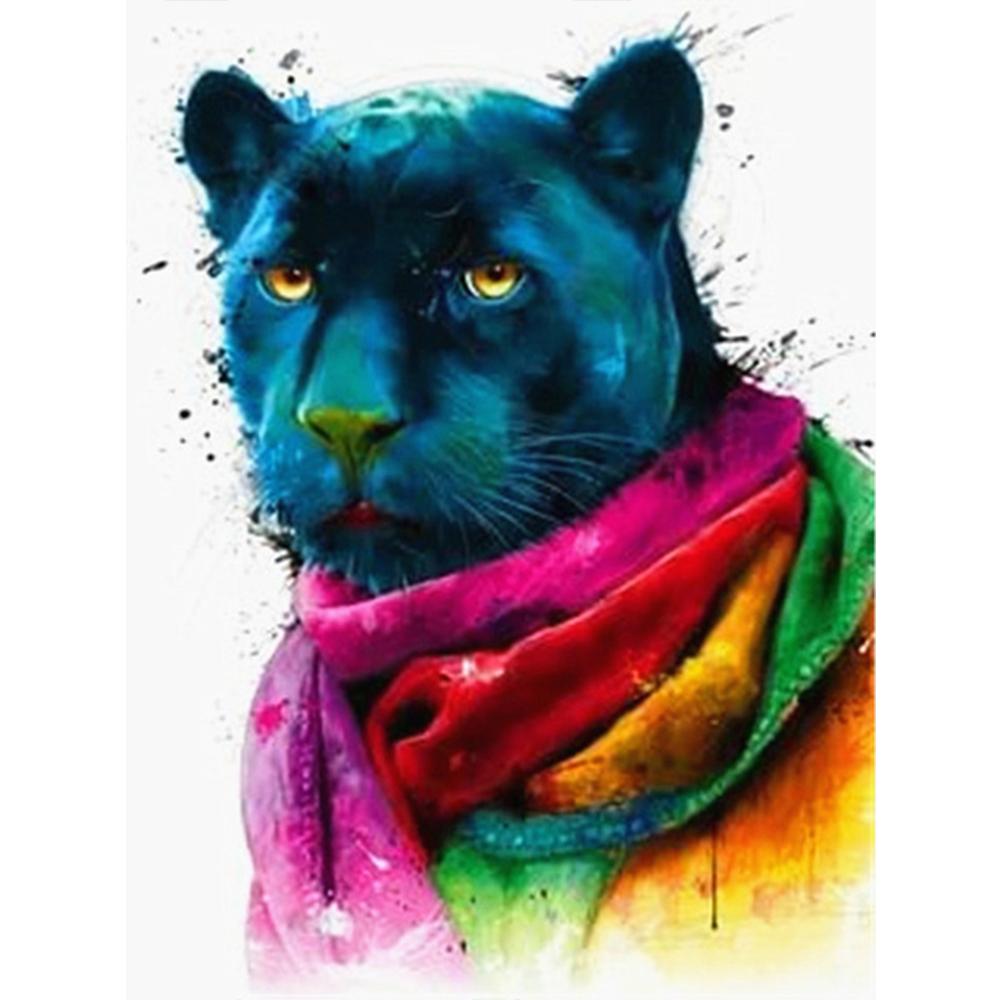 DIY Diament Malarstwo Kit Leopard Zdjęcia Dżetów 5D Diament Haft Sprzedaż Zwierząt Ręcznie Prezent