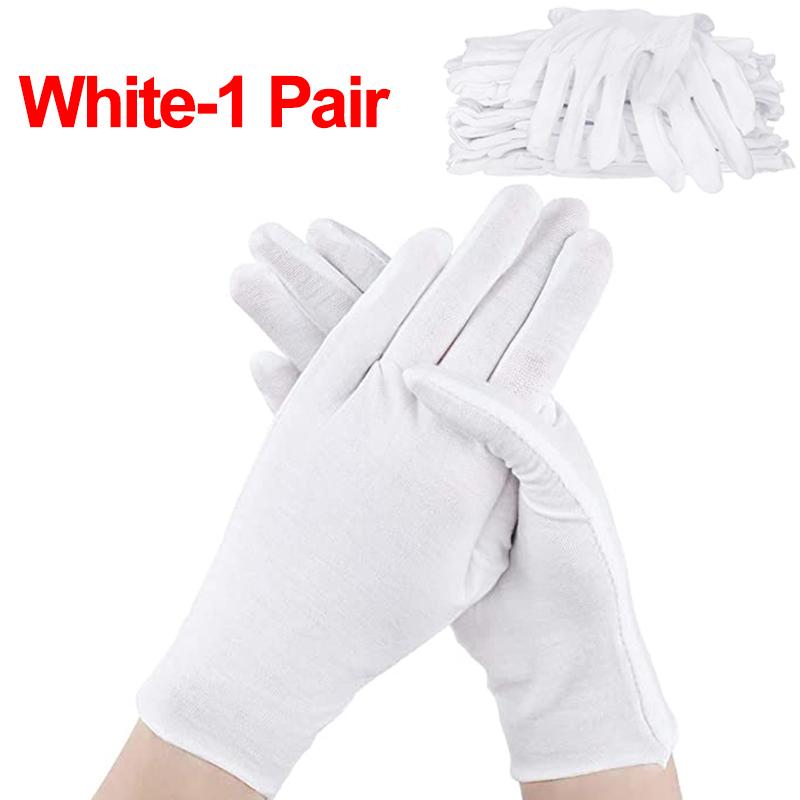 

1/10Pairs Nylon Gloves Work Protective Elastic Gloves Jewelry Silver Inspection Gloves Household Cleaning Tools Garden Supplies