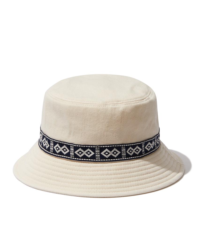 CITY STREET Ctst Ethnic Bucket Hat Ivory(Navy)