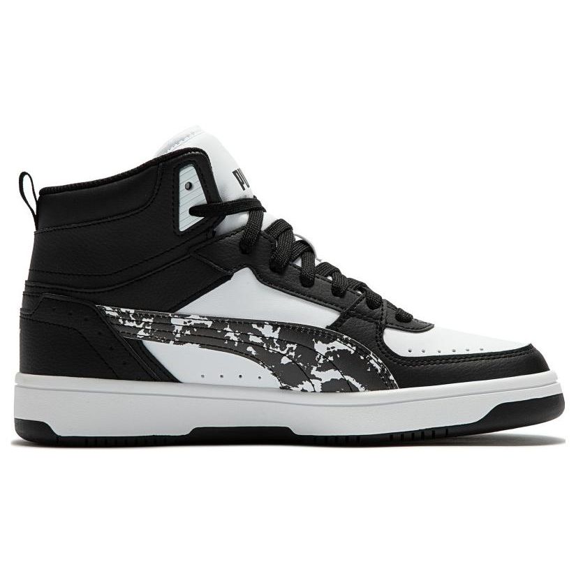 Puma Rebound Joy Camo Leather High-Top Sneakers Unisex Sneakers Black White 391904-01