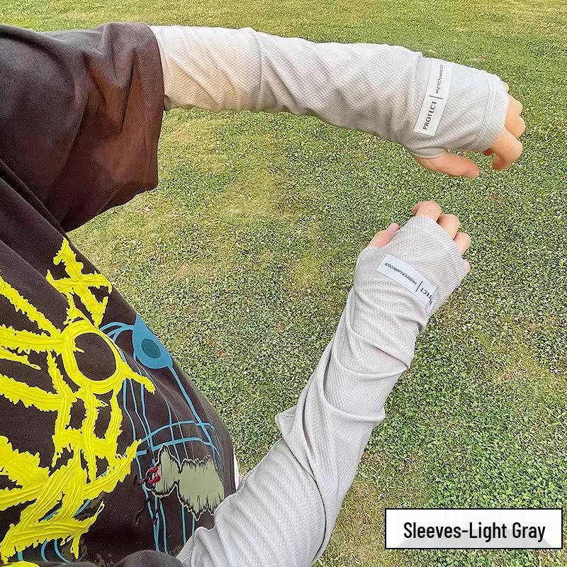 2023 Women's UV Protection Ice Silk Arm Sleeves for Driving and Sunshade