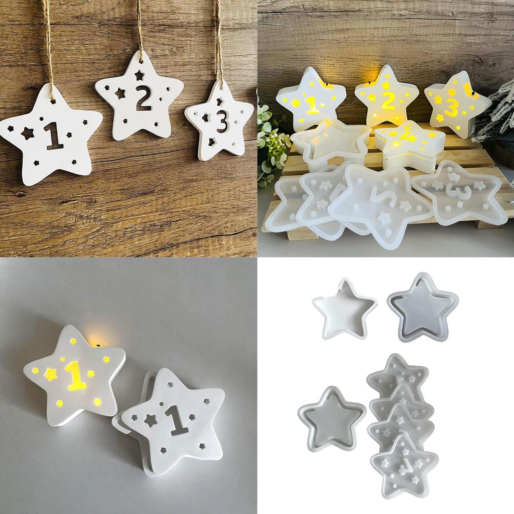 Sternförmige Aufbewahrungsbehälterform Hitzebeständige Silikonform für Schmuckkästchen Dekorative Lampenform