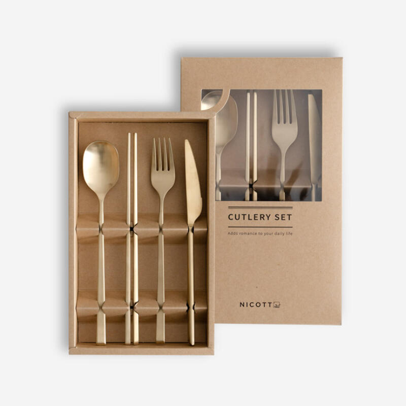 Nicott Here 1-Person Cutlery Set 4P Champagne Gold