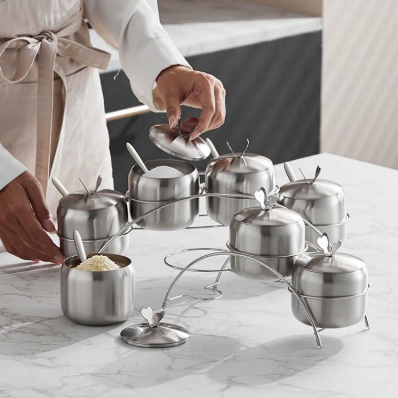 GOWKE Stainless Steel Condiment Organizer