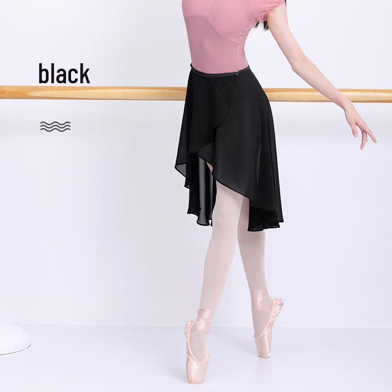 Women's Chiffon Ballet Dance Practice Skirt - Adjustable Long One-Piece for Adults