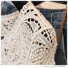 Elegant Knit Crochet Lace Blouse Women Vintage Hollow Out Seven Quarter Sleeve Casual Loose Shirts Women Summer Slim Fit Fashion Blouses Tops 3412
