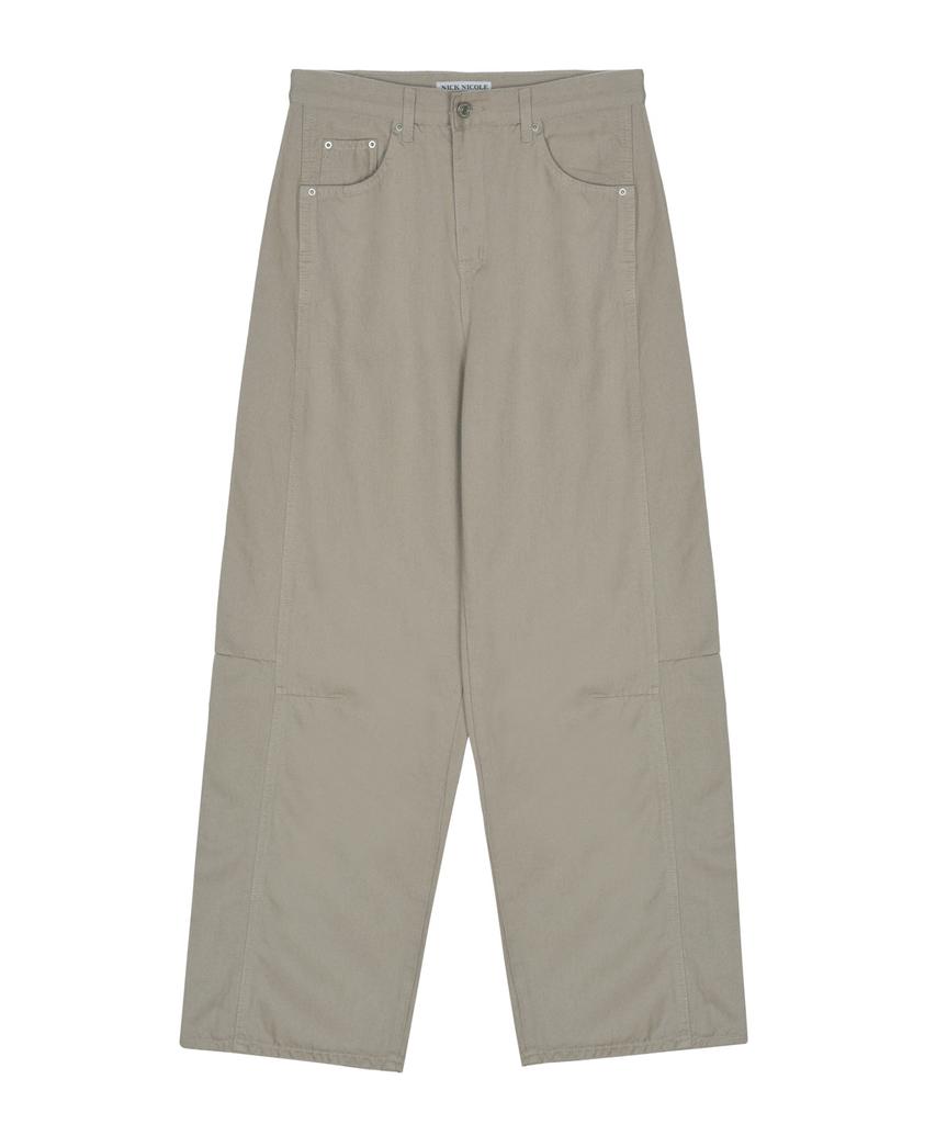 Nigaennikol Pigment Cotton Wide Pants_Brown