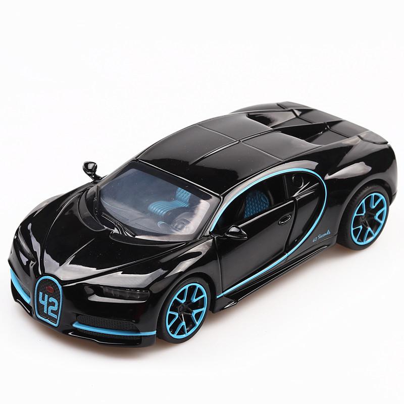 1:32 Chiron Sportwagen Model Speelgoed Legering Diecast Deuren Openen Geluid Licht Racevoertuig Modellen Cadeaus