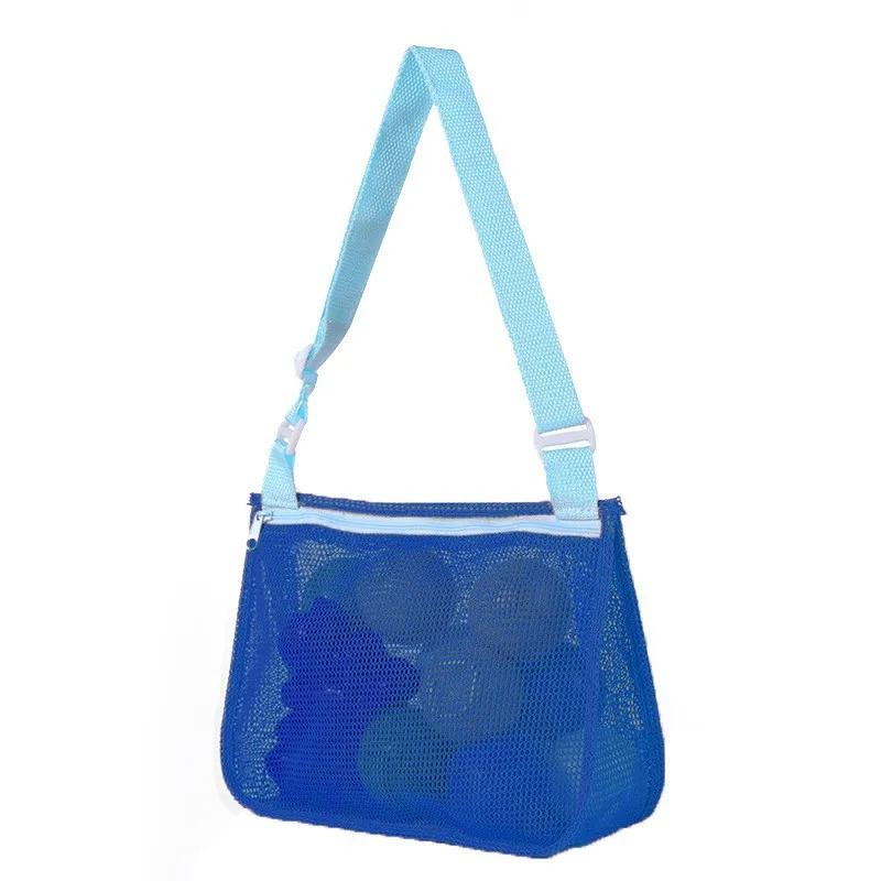 Kids Toy Storage Bag Quick-Dry Mesh Beach Shoulder Bag for Travel & Outdoor Play Breathable Lightweight Beach Bag