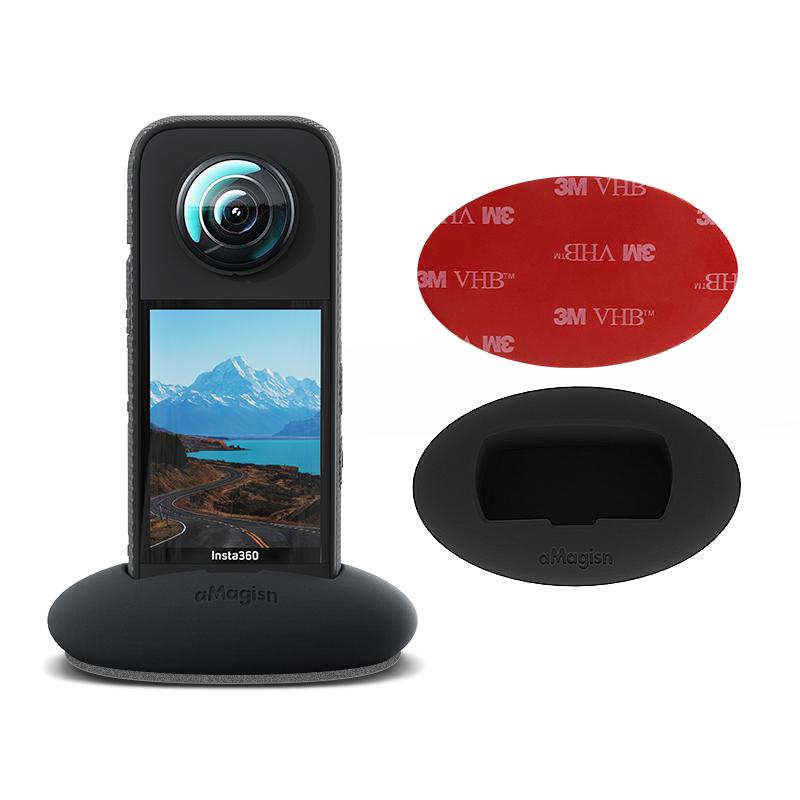 For Insta360 X5/X4/X3 Camera Mount Desk Stand Mount Base Holder Silicone Vehicle Dock Support Action Camera Accessorie