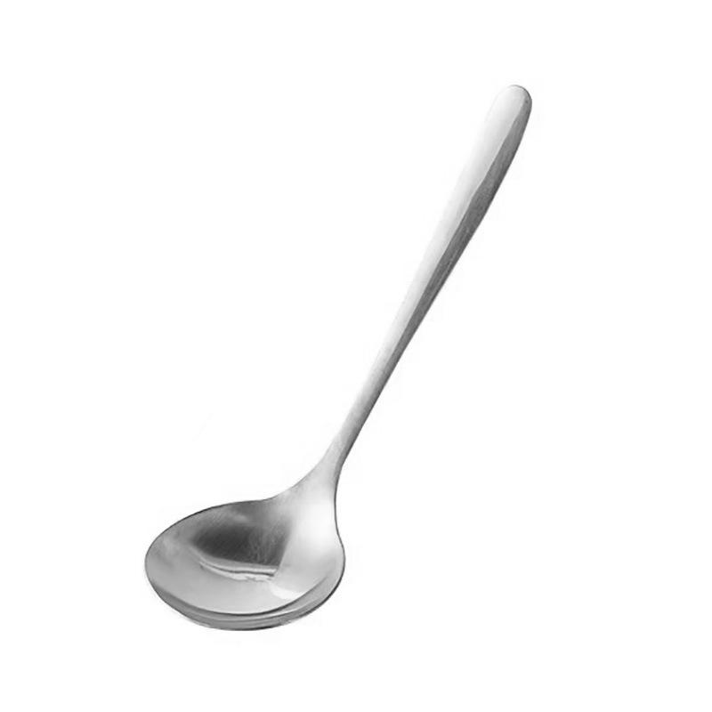 Stainless Steel Spoon Household Long Handle Hot Pot Spoon Spoon Big Head Round Spoon Hotel Spoon Spoon Soup Porridge Spoon Spoon Soup Public Spoon